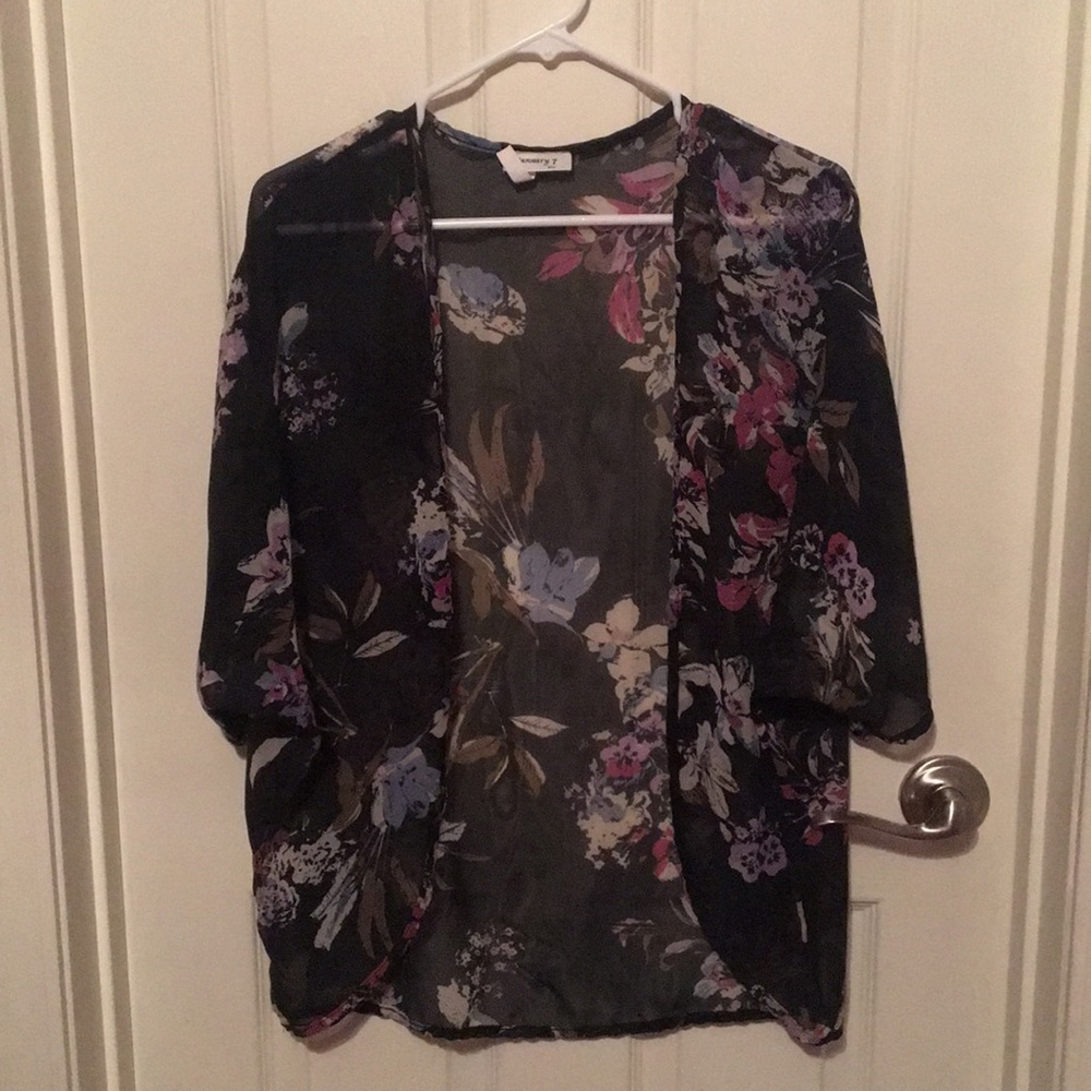 Dark Floral Cardigan